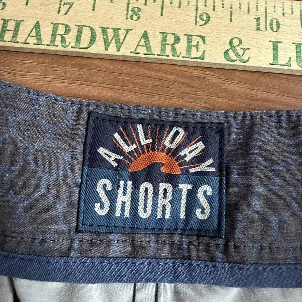 Faherty Shorts Mens 32 Gray All Day Shorts Hybrid Stretch Quick Dry Surf Casual